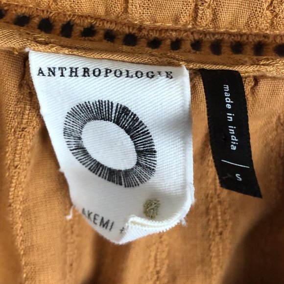 Anthropologie Akemi & Kin Orange Cotton Blouse Size Small - Picture 2 of 7